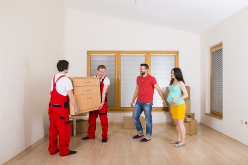 Organized household items in secure storage