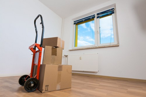 Packed household items prepared for removals in Gospeloak