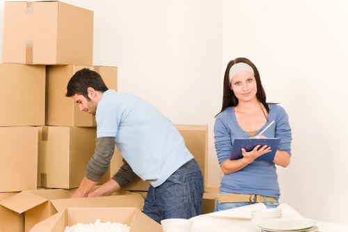 Professional movers handling a compact relocation service