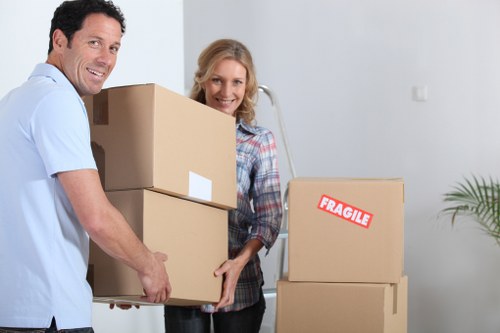 Packing supplies and organized boxes for a move in Gospeloak